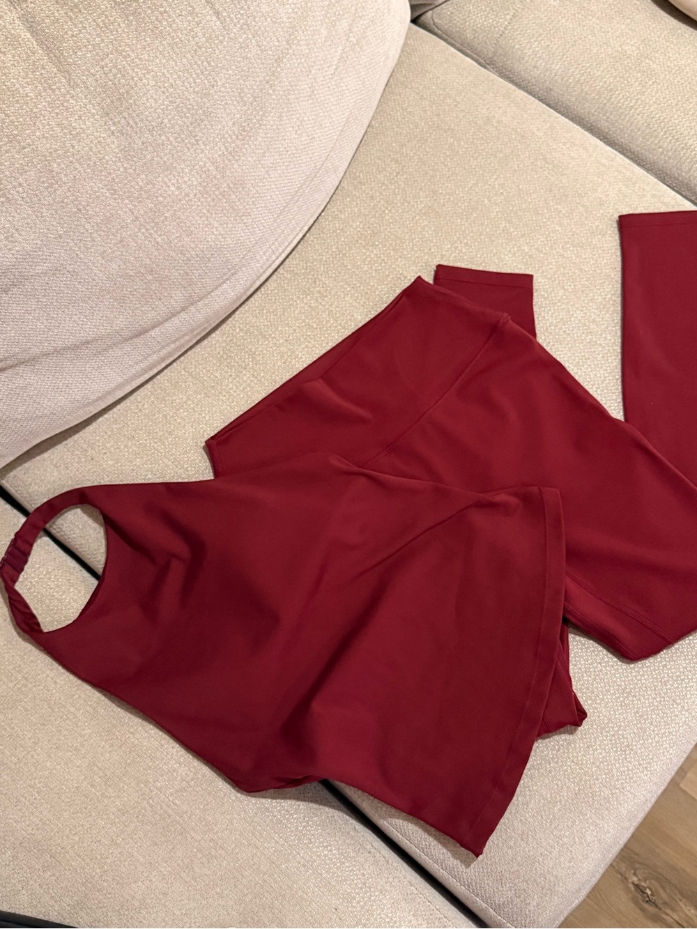 Crop Shop Boutique Serenity Burgundy Set NWOT